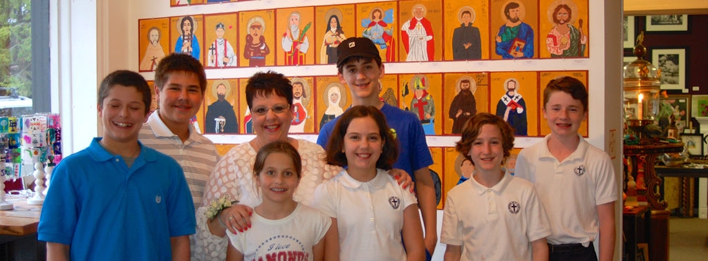 Kids with Artwork